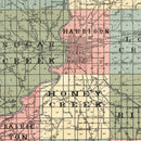 Vintage Map of Vigo County, Indiana 1907