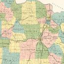 Vintage Map of Grayson County, Texas 1908
