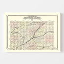 Vintage Map of Crawford County, Iowa 1908