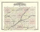 Vintage Map of Crawford County, Iowa 1908