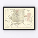 Vintage Map of Denison, Iowa 1908