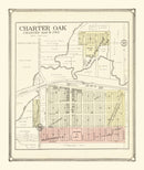 Vintage Map of Charter Oak, Iowa 1908
