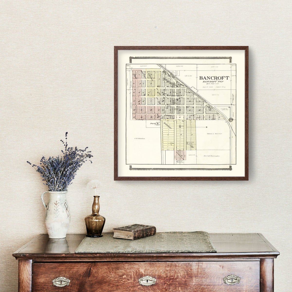 Vintage Map of Bancroft, Nebraska 1908, photo 3 of 5