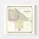 Vintage Map of Bancroft, Nebraska 1908