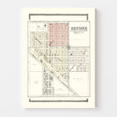 Vintage Map of Beemer, Nebraska 1908