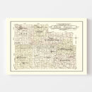 Vintage Map of Cedar County, Missouri 1908