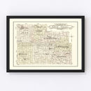Vintage Map of Cedar County, Missouri 1908