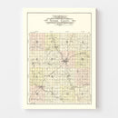 Vintage Map of Seward County, Nebraska 1908