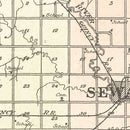 Vintage Map of Seward County, Nebraska 1908