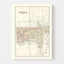 Vintage Map of Seward, Nebraska 1908