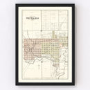 Vintage Map of Seward, Nebraska 1908