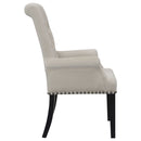 Norwich - Dining Arm Chair With Button Tufting And Rolled Top