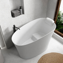 51" Solid Surface Oval Freestanding Glossy Bathtub by HouseOfZazla