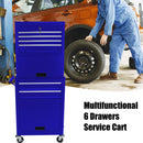 6 Drawer Lockable Tool Cabinet On Wheels With Detachable Toolbox by HouseOfZazla