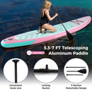 10 Feet Inflatable Stand up Paddle Board with 3 Fins and Adjustable Paddle-S by LJGDeals
