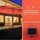 11 Pieces Patio Dining Set with LED Patio Umbrella with Base and Seat Cushions (Beige) by LJGDeals