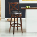 Swivel X-back Upholstered Counter Height Bar Stool with PVC Cushioned Seat by LJGDeals