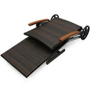 Outdoor Chaise Lounge Chair Rattan Lounger Recliner Chair by LJGDeals