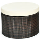 Patio Round Daybed Rattan Furniture Sets with Canopy by LJGDeals