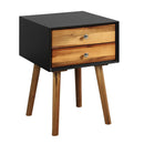 Wooden Nightstand Mid-Century End Side Table with 2 Storage Drawers by LJGDeals