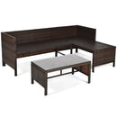 3 Pieces Patio Wicker Rattan Sofa Set by LJGDeals