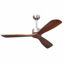 52 Inch Modern Ceiling Fan Indoor Outdoor Brushed Nickel Finish with Remote by LJGDeals