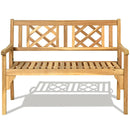 Patio Foldable Bench with Curved Backrest and Armrest by LJGDeals