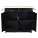 Wood Top Rolling Kitchen Trolley Island Cart Storage Cabinet by LJGDeals