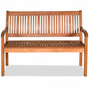 Two Person Solid Wood Garden Bench with Curved Backrest and Wide Armrest by LJGDeals