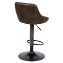Set of 2 Adjustable Bar Stools with Backrest and Footrest by LJGDeals