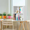 2-Layer Multifunctional Furniture Display Cabinet with Large Capacity Storage Space-White by LJGDeals