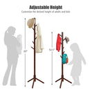 2 Heights Wooden Coat Rack with 8 Hooks by DirectDeals