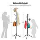 2 Heights Wooden Coat Rack with 8 Hooks by DirectDeals