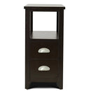 End Table Wooden with 2 Drawers and Shelf Bedside Table by LJGDeals