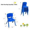 6-pack Kids Plastic Stackable Classroom Chairs by LJGDeals