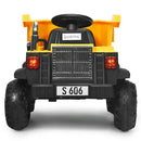 12V Battery Kids Ride On Dump Truck with Electric Bucket and Dump Bed-Yellow by LJGDeals