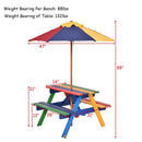 4 Seat Kids Picnic Table with Umbrella by LJGDeals