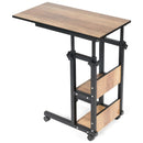 C-Shape Mobile Snack End Table with Storage Shelves by LJGDeals