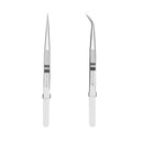 2 Pcs Set 6" Durable Stainless Steel Tweezer Set: Rust-resistant, Highly Elastic, Anti-static