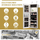 Lockable Storage Jewelry Cabinet with Frameless Mirror by LJGDeals