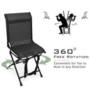 All weather Outdoor Foldable 360 Degree Swivel Chair with Iron Frame by LJGDeals