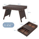 Folding PE Rattan Side Coffee Table Patio Garden Furniture by LJGDeals