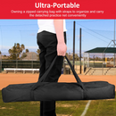 7x7ft Baseball Softball Teeball Practice Net Batting Hitting Pitching Training Net w/ Bow Frame Carrying Bag for Solo Team Training