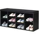 10-Cube Organizer Shoe Storage Bench with Cushion for Entryway by LJGDeals