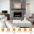 30-Inch Recessed Ultra Thin Electric Fireplace Heater with Glass Appearance by LJGDeals