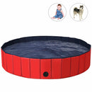 63 Inch Foldable Leakproof Dog Pet Pool Bathing Tub Kiddie Pool for Dogs Cats and Kids by LJGDeals