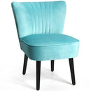Set of 2 Upholstered Modern Leisure Club Chairs with Solid Wood Legs by LJGDeals