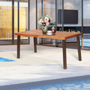 Rectangular Acacia Wood Rustic Dining Furniture Table by LJGDeals