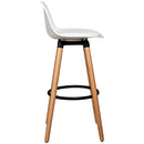 2 Pieces Mid Century Barstool 28.5 Inches Dining Pub Chair by LJGDeals