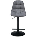 2 Pieces Adjustable Bar Stools Swivel Counter Height Linen Chairs-Brown by DirectDeals